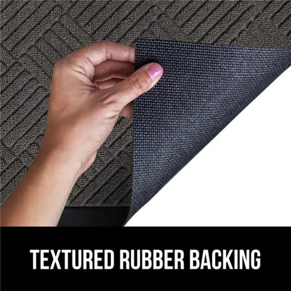 100% Waterproof All-Season WeatherMax Doormat, Durable Natural Rubber